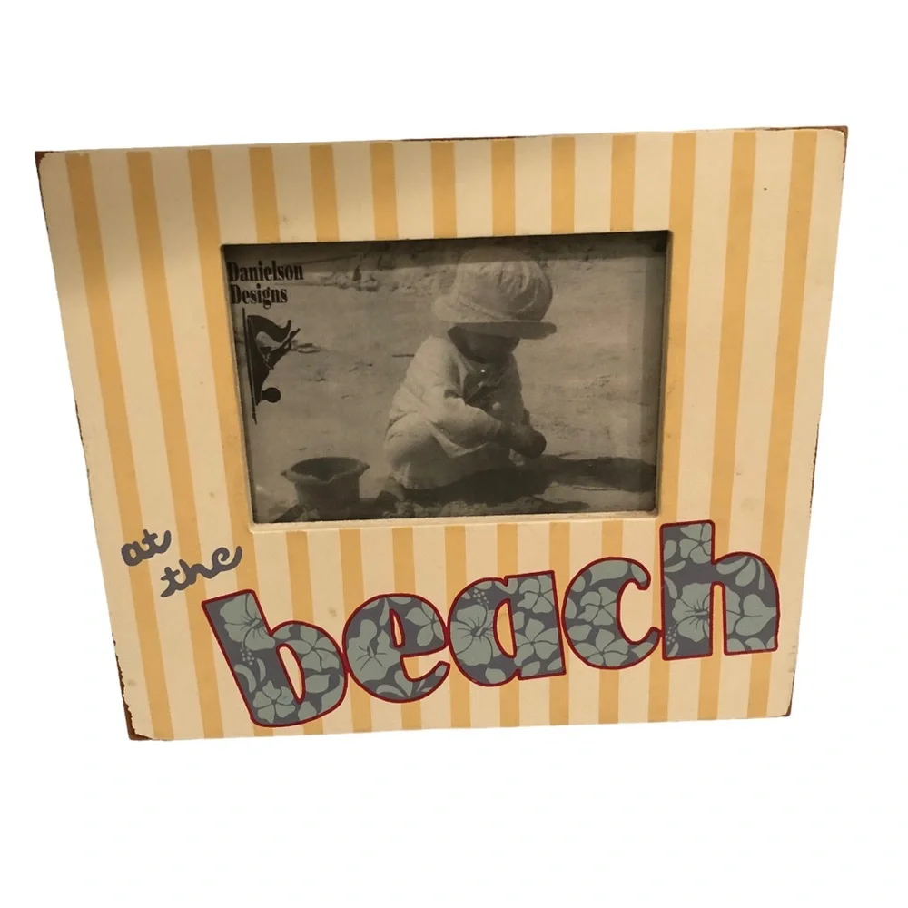 Beach Coastal Striped Picture Frame 4x6